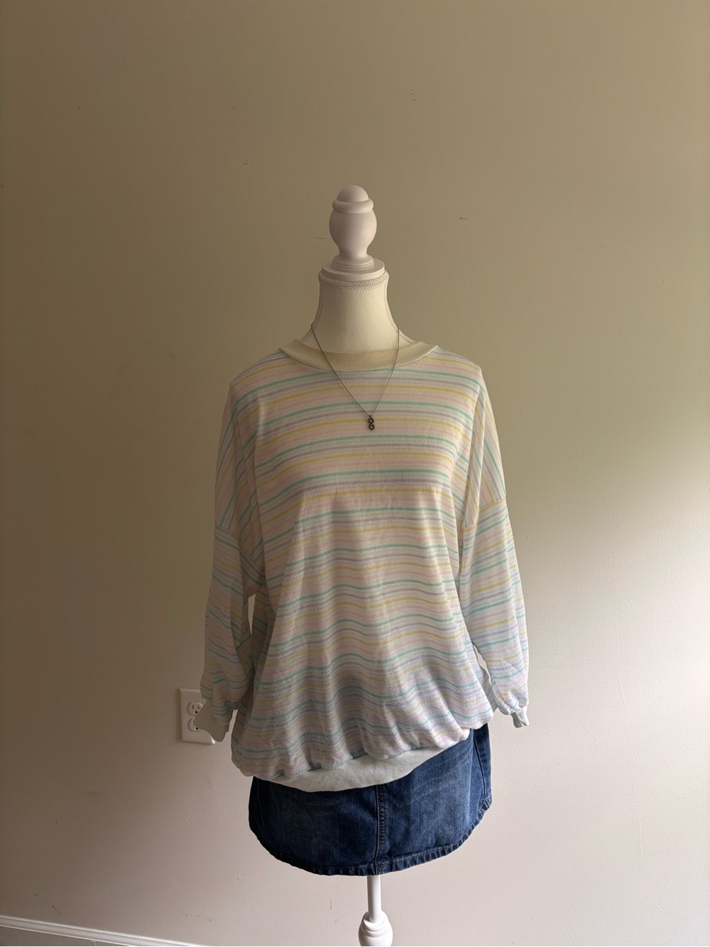 La Playa Striped Pastel Long Sleeve Women’s Top